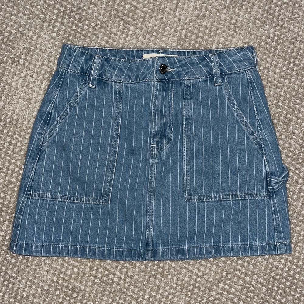 Pacsun striped denim skirt